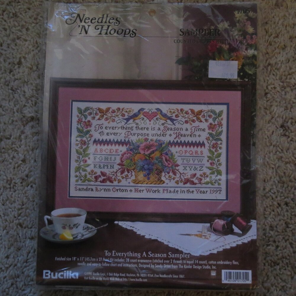 Counted Cross Stitch Sampler Kit by Bucilla